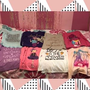 Lot of 8 7-8 gently used girl graphic tees
